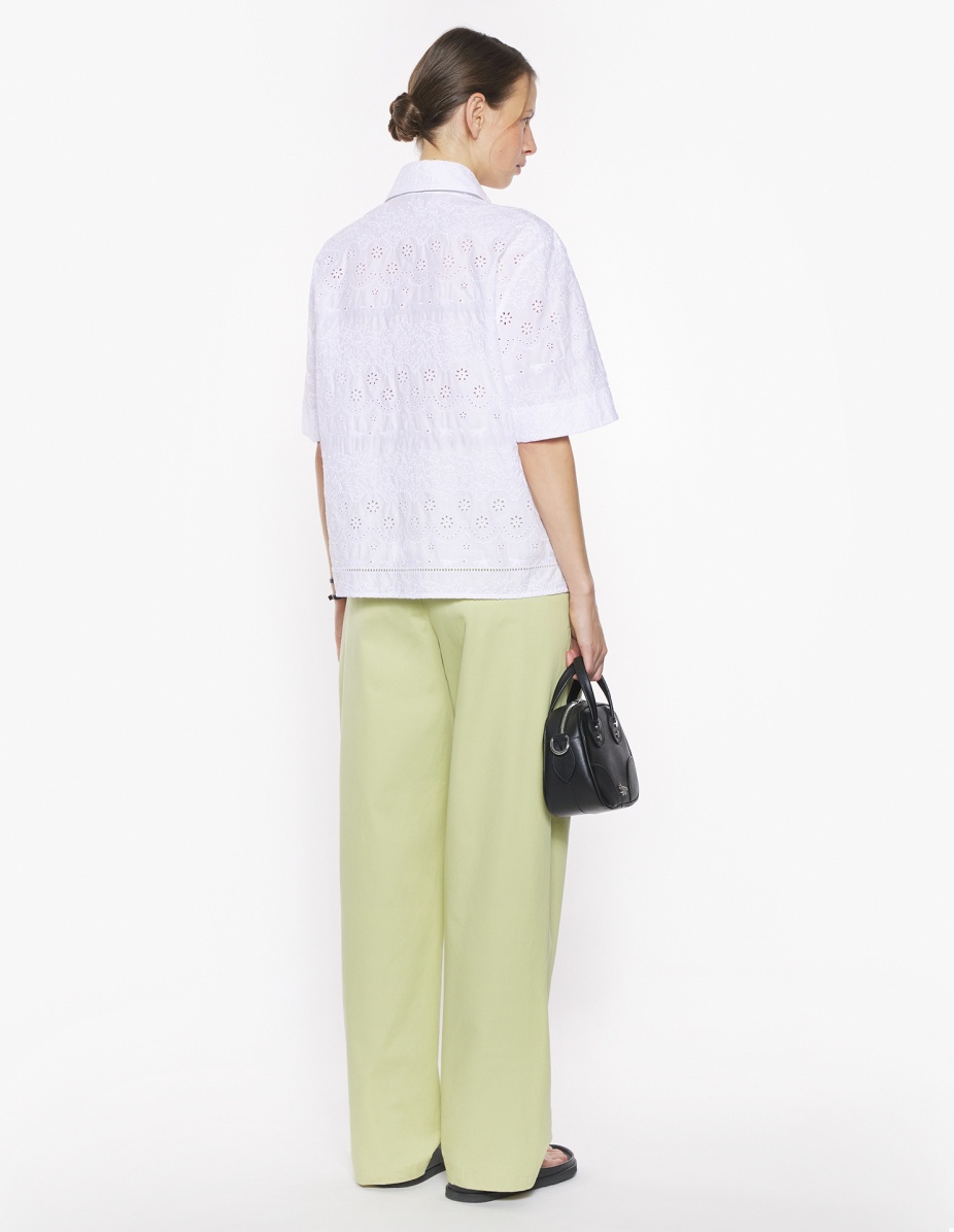 BRODERIE ANGLAISE BOXY SHORT SLEEVE SHIRT - 5