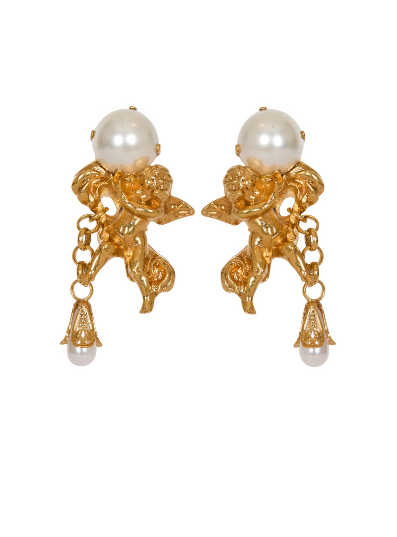 Anges baroque brass earrings 1