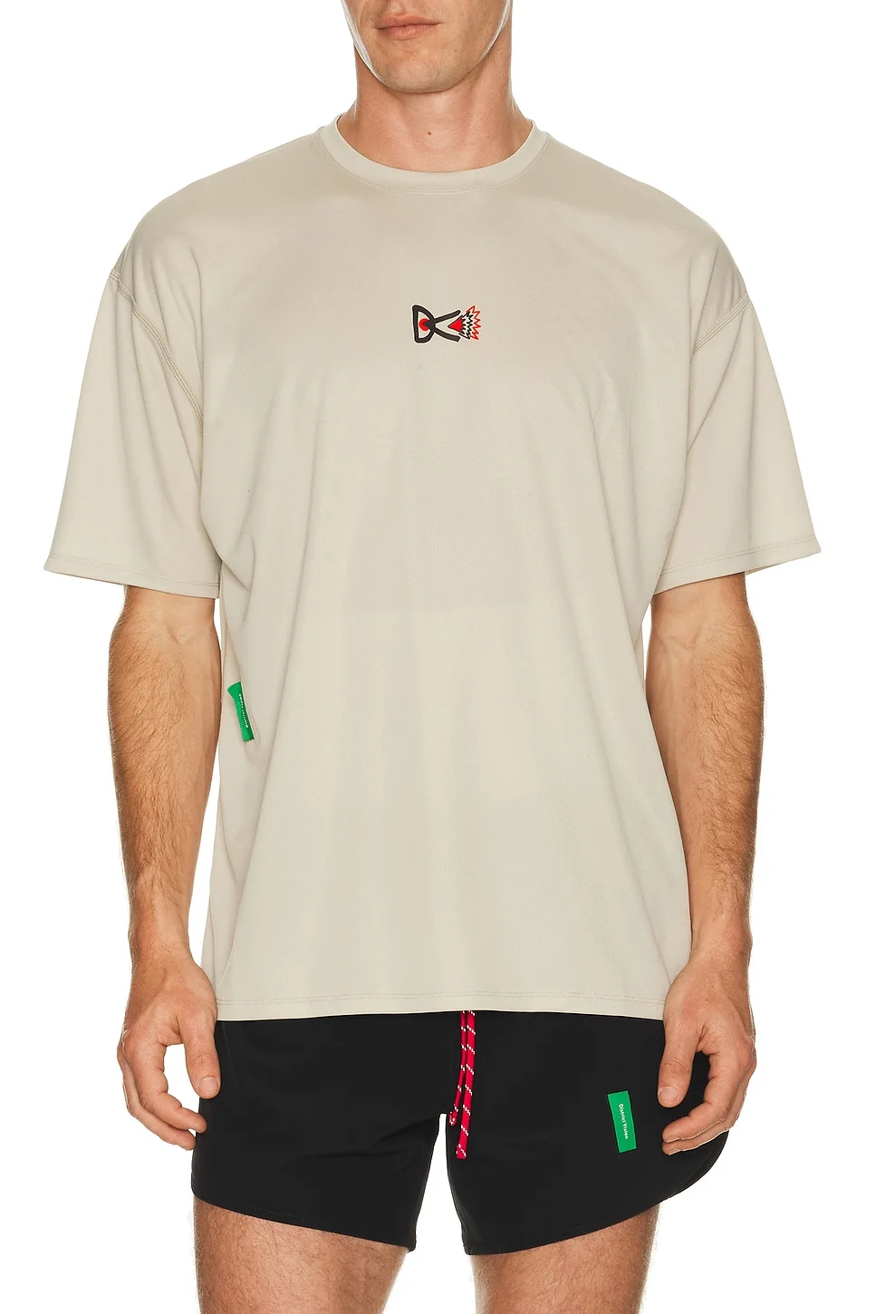 Boxy Training Tee in Beige - 1