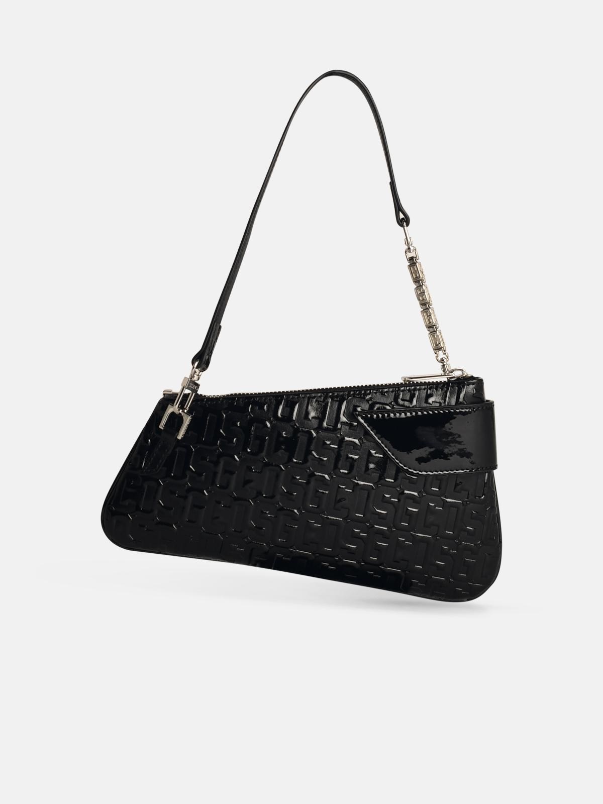 'COMMA' BLACK LEATHER BAG - 3