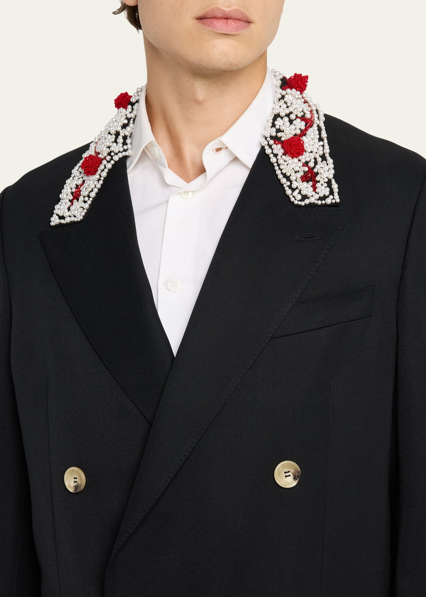 Men's Turbo-Embellished Double-Breasted Dinner Jacket - 5