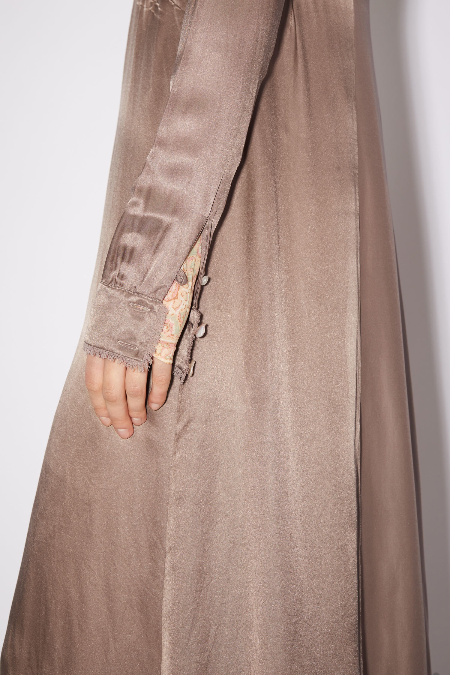 Long sleeve dress - Mink brown - 6