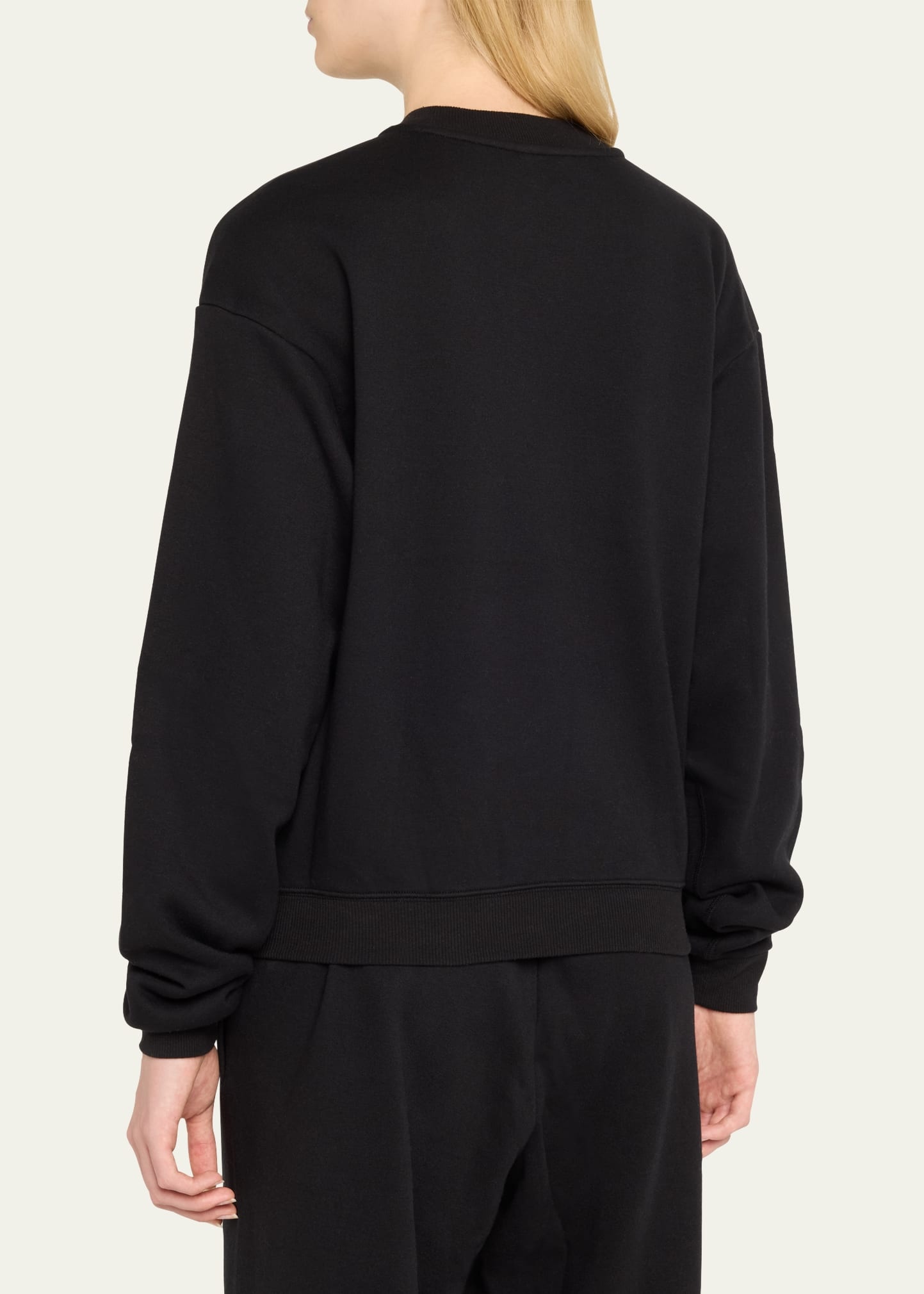 Cotton Fleece Crewneck Pullover - 3
