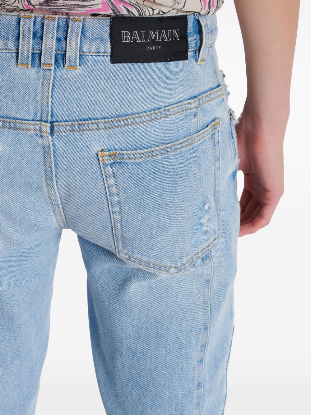 Biker mid-rise skinny jeans - 7
