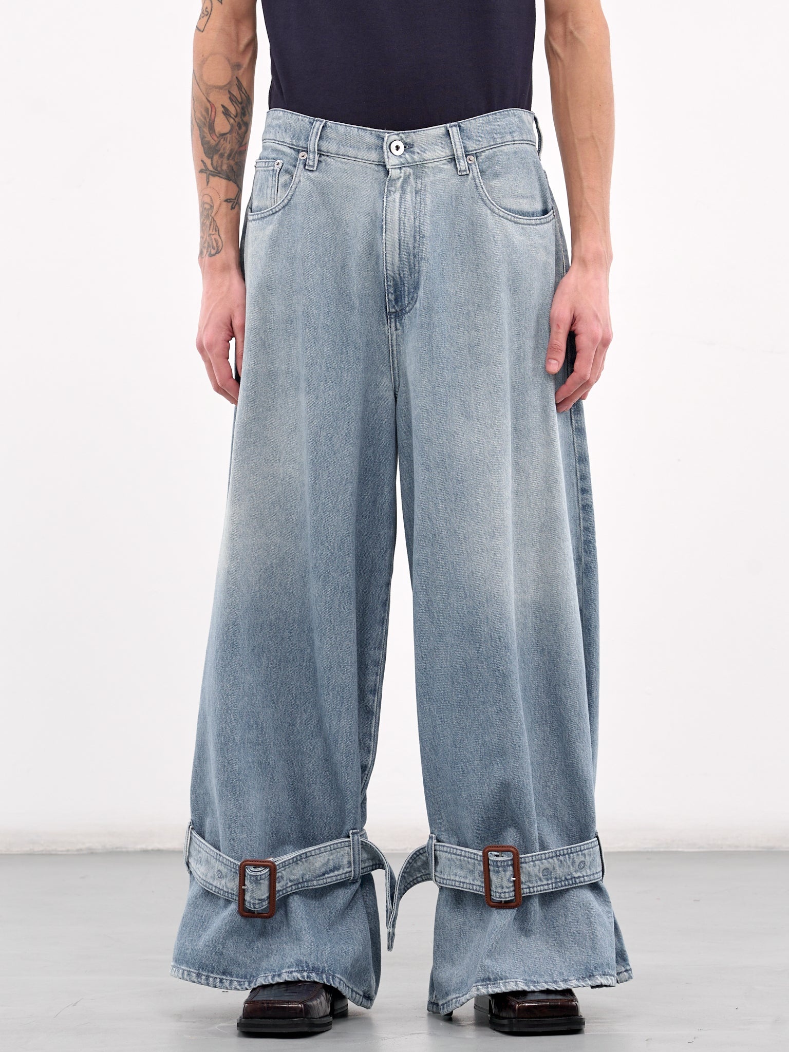 Buckled Cuff Jeans - 1
