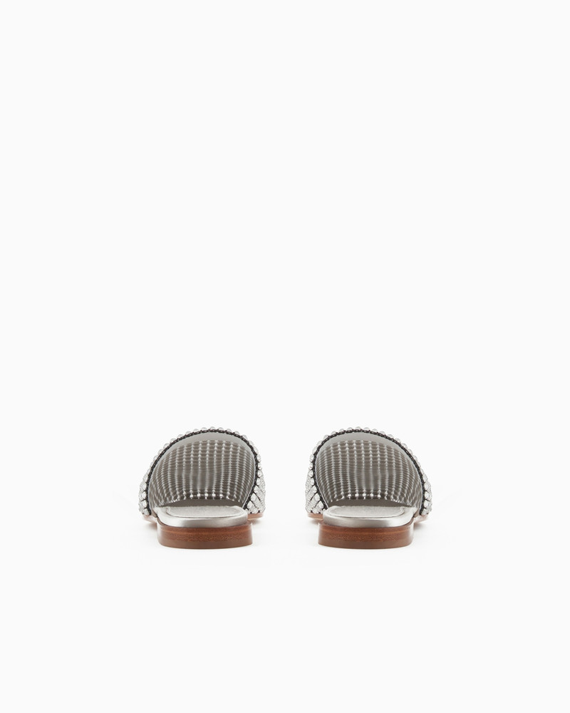 EMPORIO ARMANI Mesh mules with rhinestones outlook