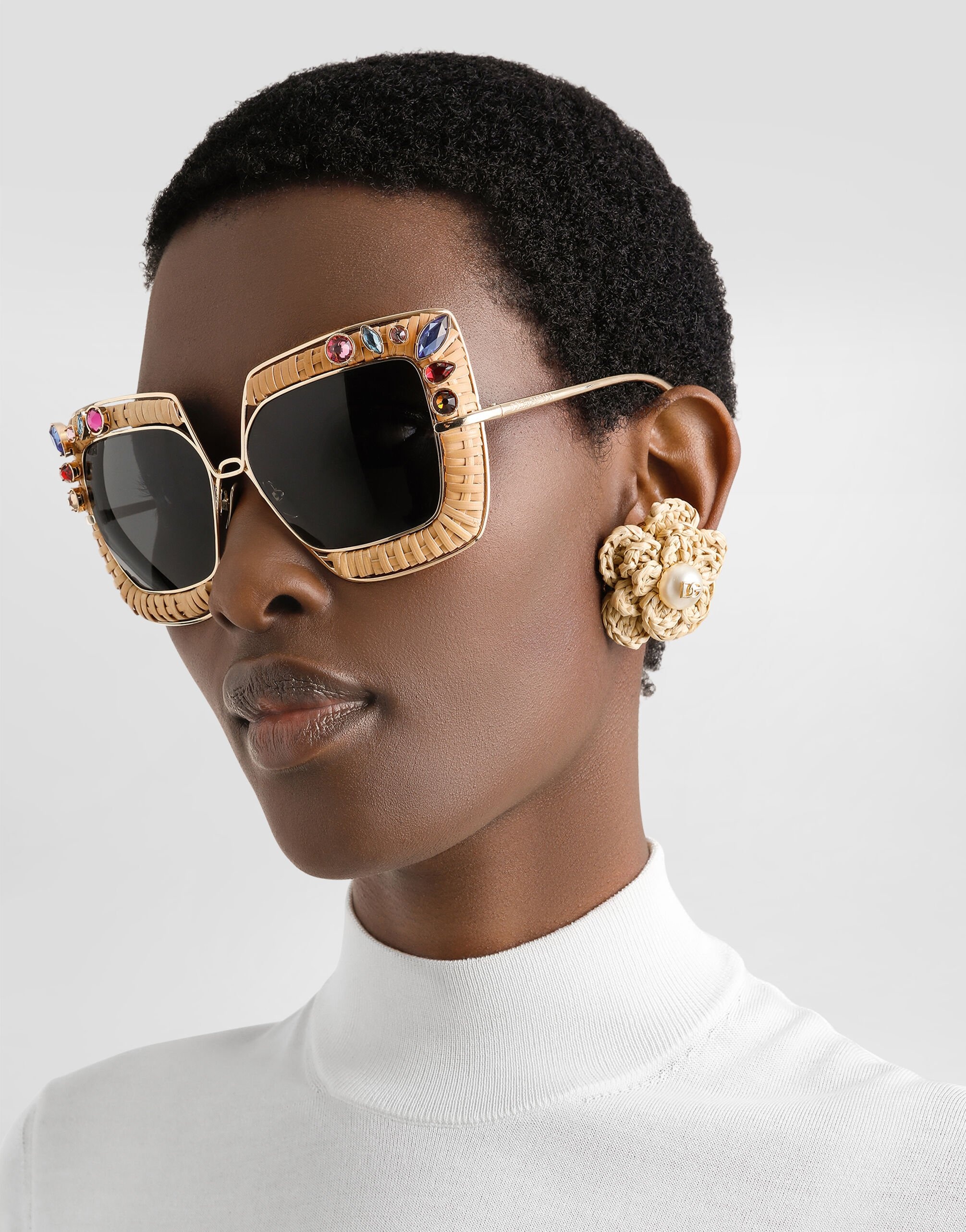 Flower clip earrings - 2