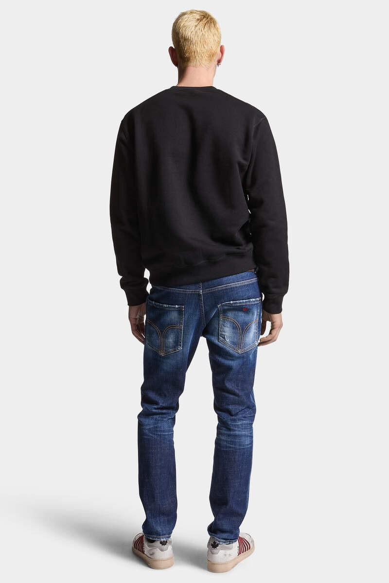 DARK BASIC WASH SKATER JEANS 4
