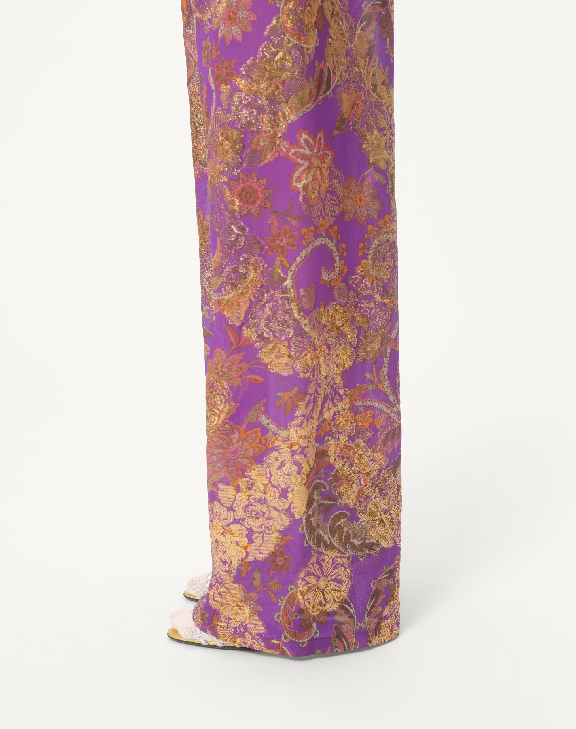 PANTS IN FIL COUPE' LAME' CACHEMIRE APRES L'HIVER - 3