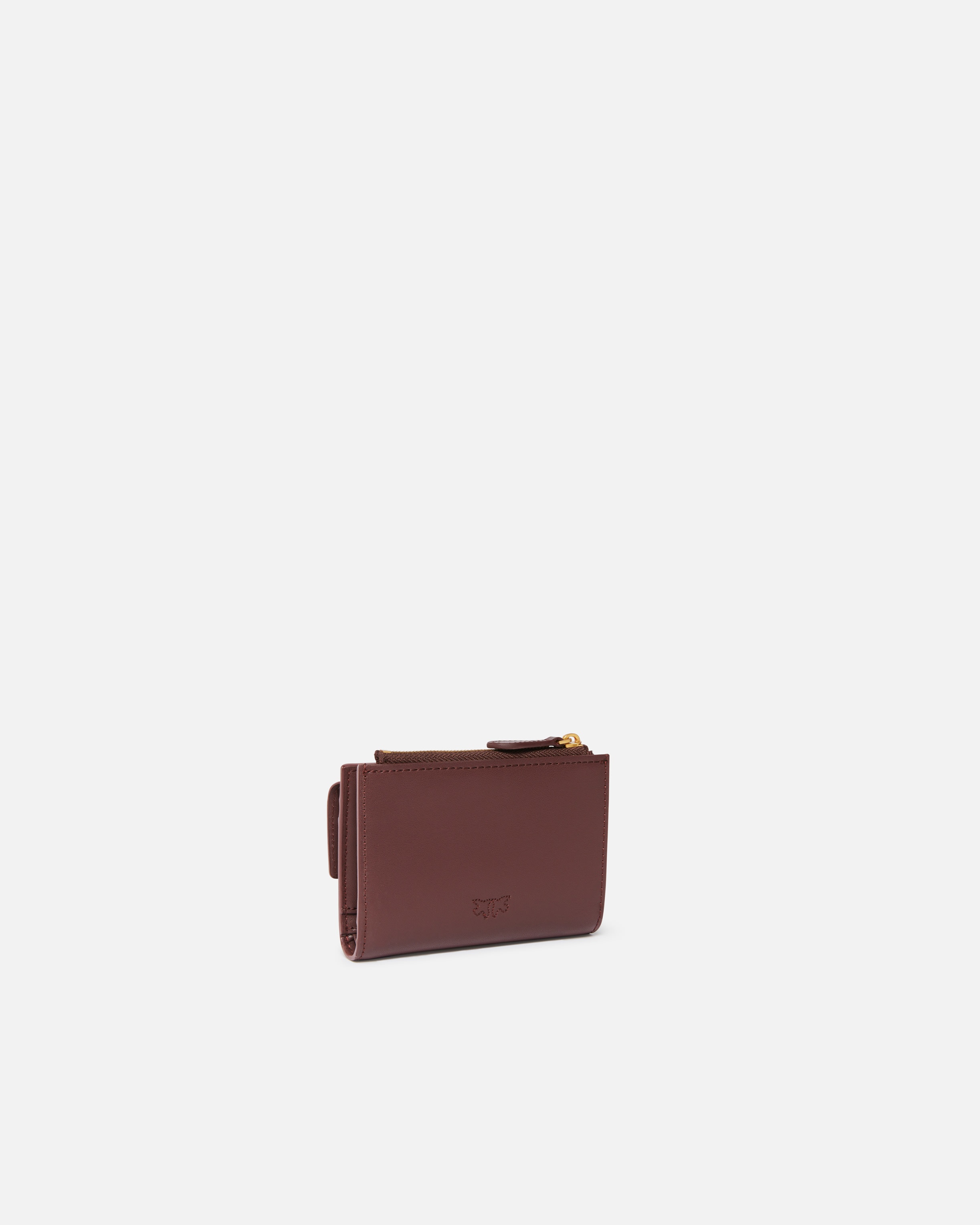 COMPACT SMALL WALLET IN SMOOTH LEATHER WITH LOGO - 2