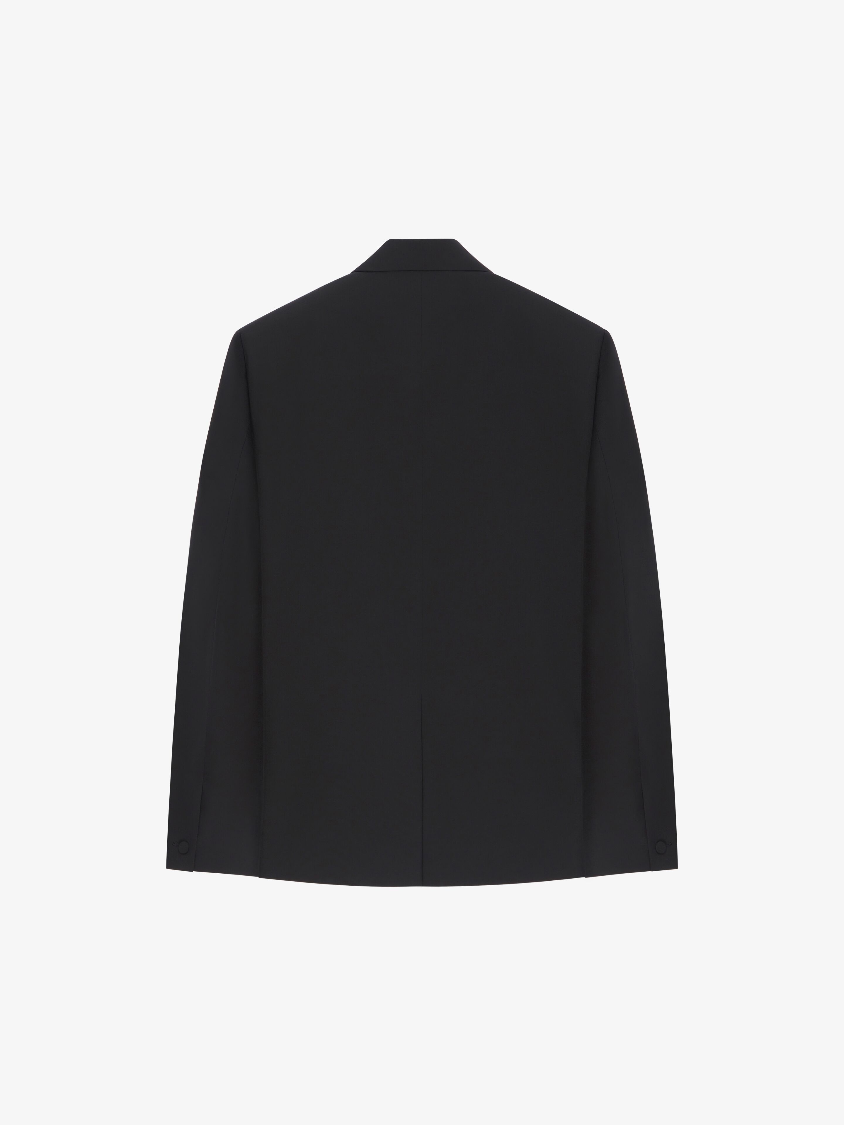OVERSIZED JACKET IN WOOL FLANNEL WITH SATIN COLLAR - 2