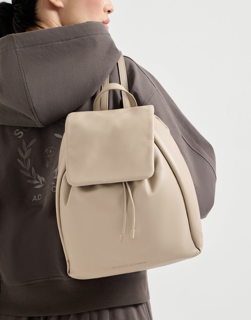 Mellow city backpack in soft leather with monili 4