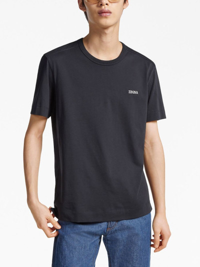 ZEGNA logo-embroidered cotton T-shirt outlook