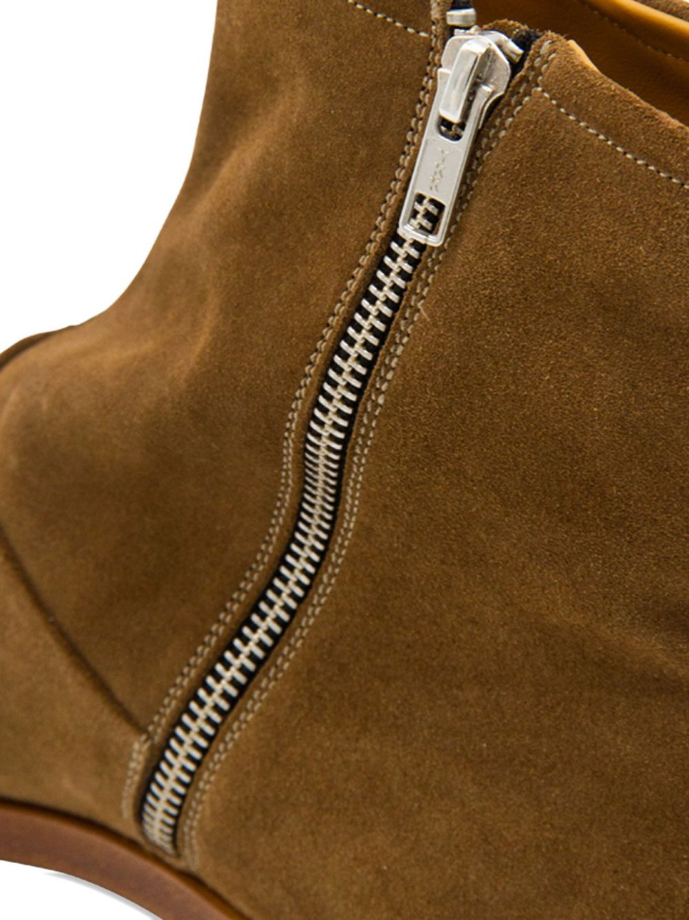 zip-detail suede boots - 4