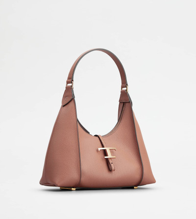 Tod's T TIMELESS HOBO BAG IN LEATHER SMALL - PINK outlook