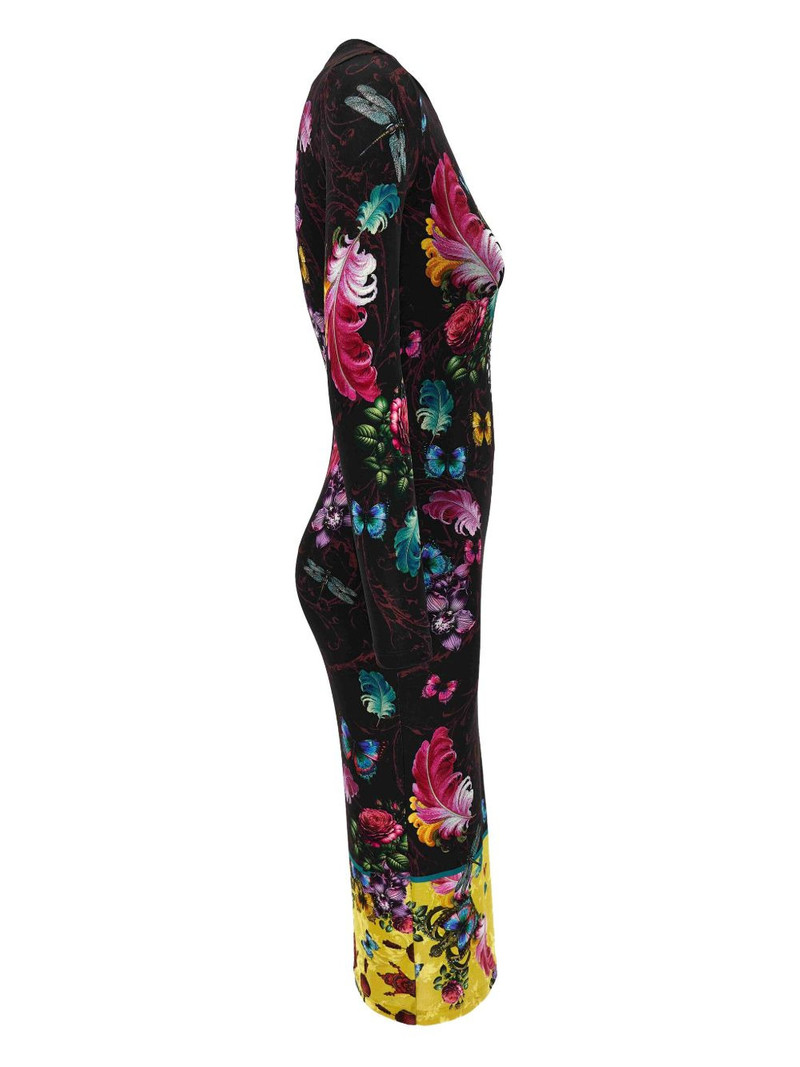 floral-butterfly print midi dress 1