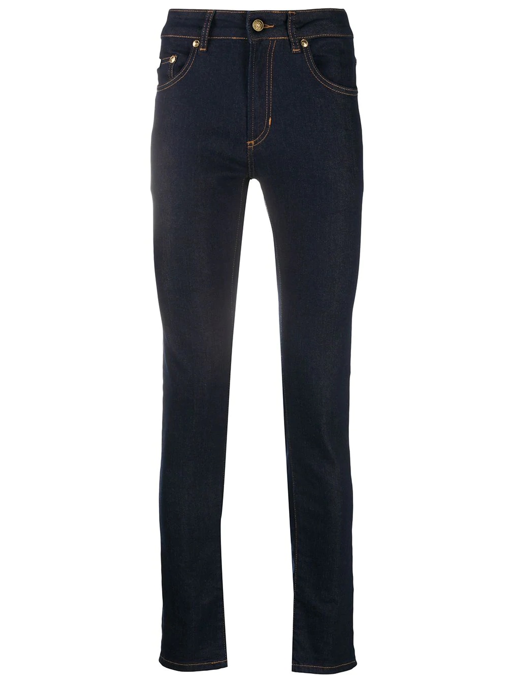 embroidered-logo slim fit jeans - 1