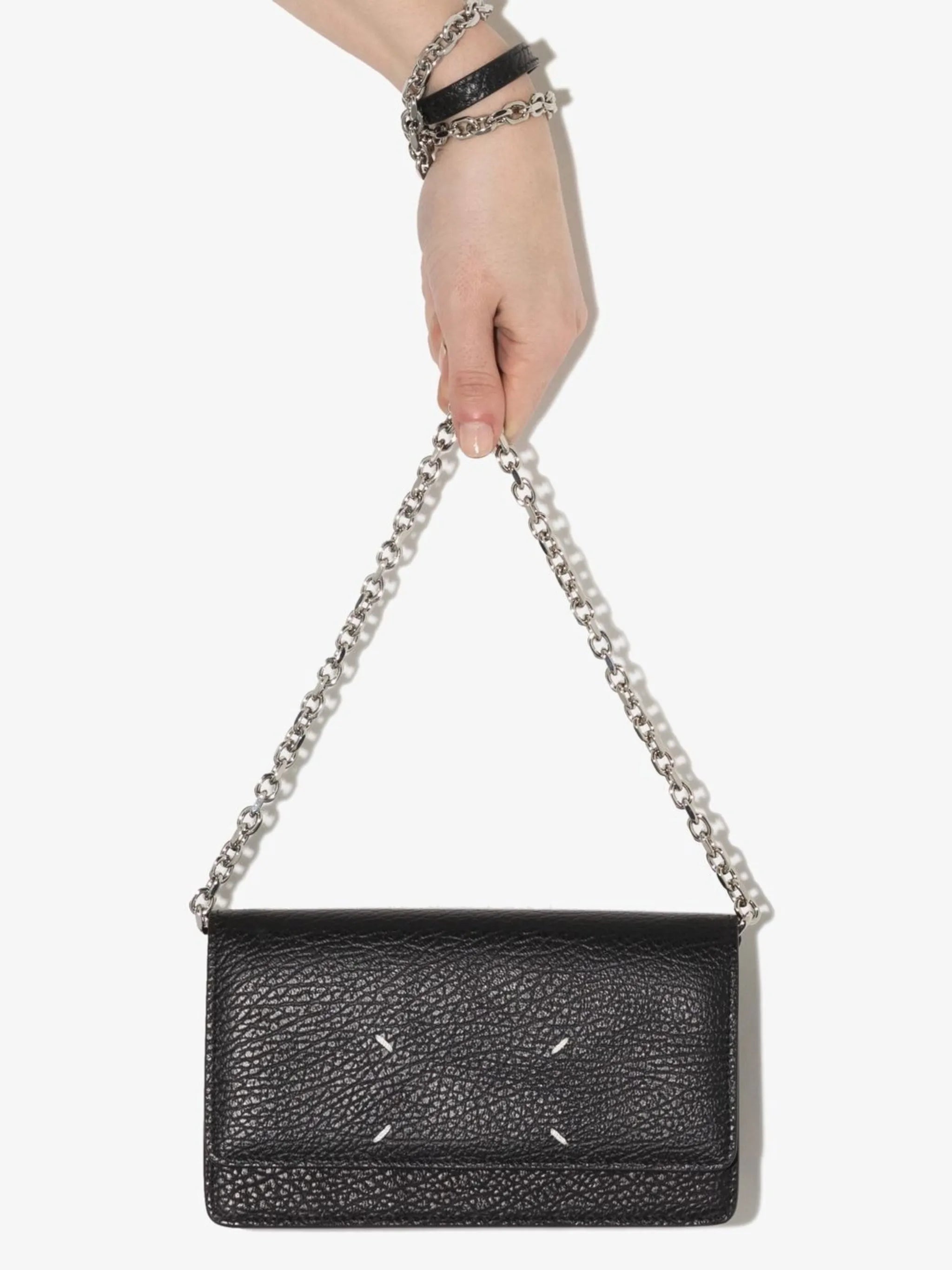 Four-stitch Leather Wallet-on-chain - 5