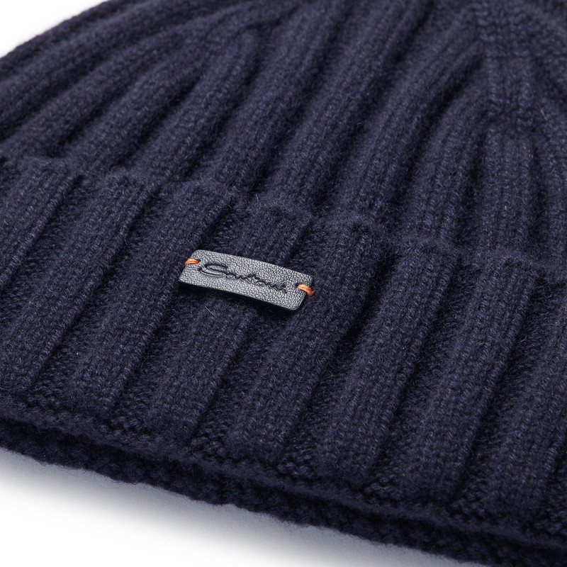 Blue cashmere beanie 3