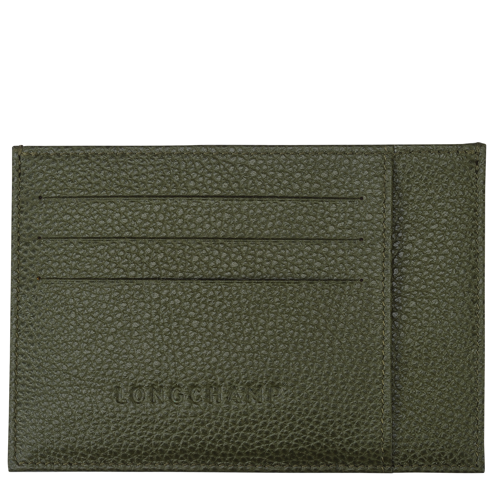 Le Foulonné Card holder Khaki - Leather - 1