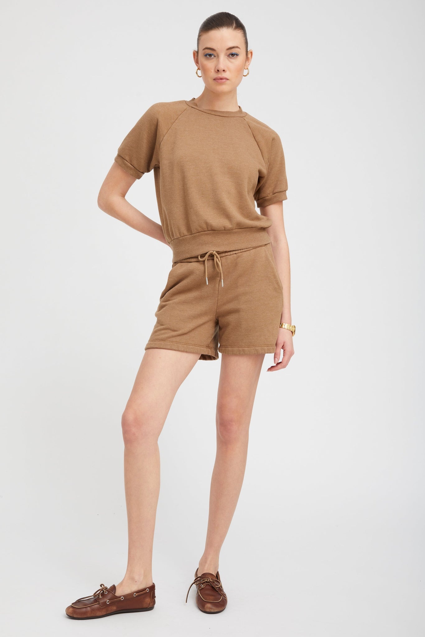 CAMEL SWEATSHORTS - 2