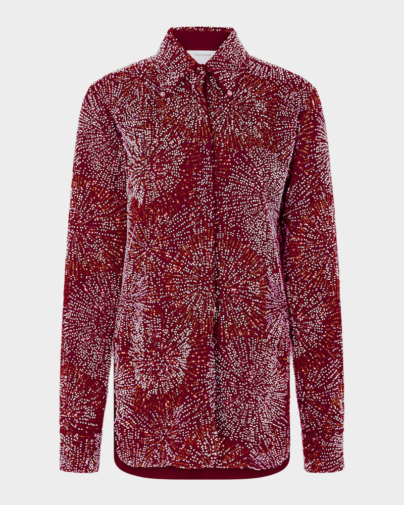 Firework Embroidered Button-Down Shirt 1