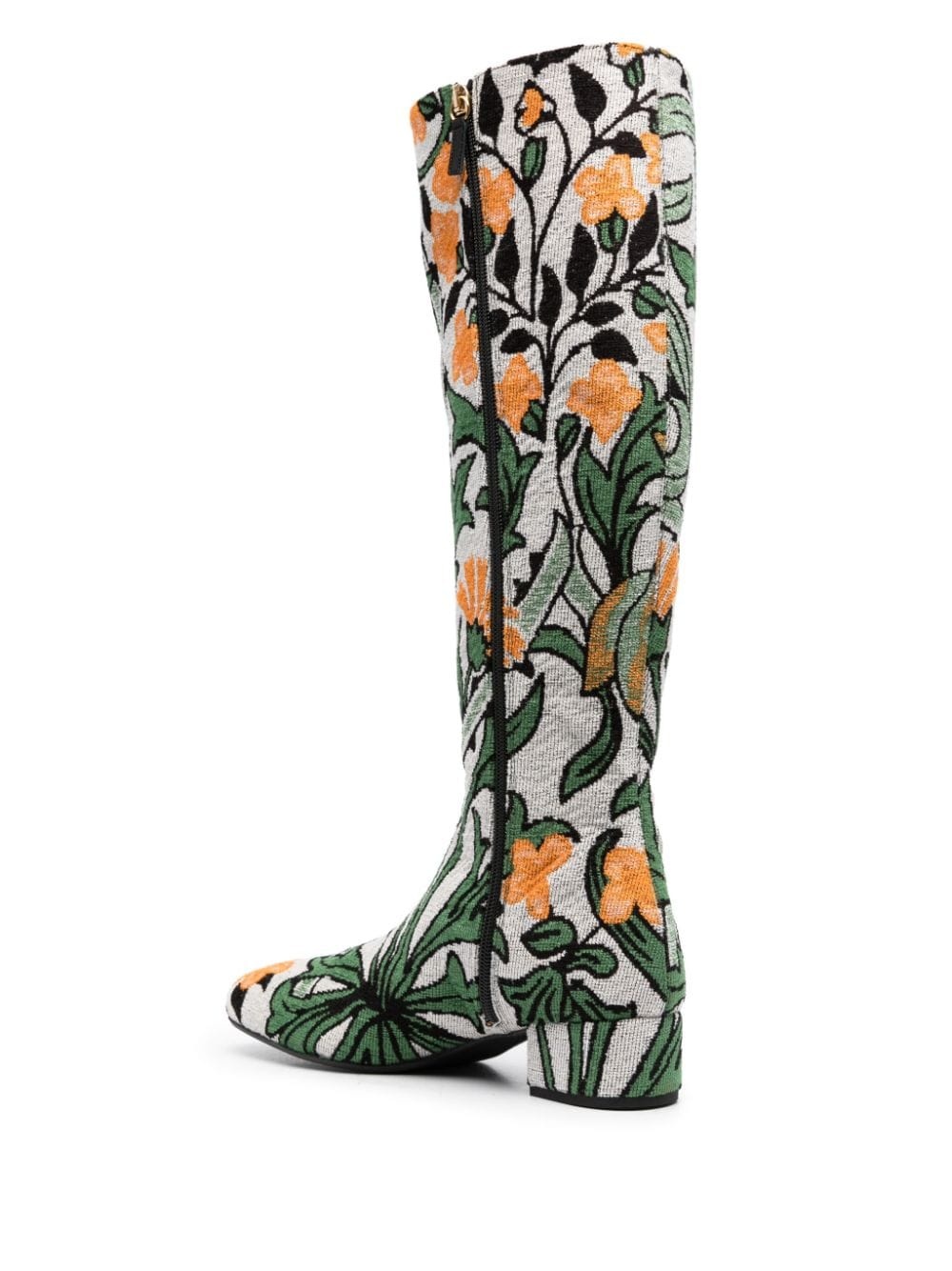Edie 40mm floral-jacquard boots - 3