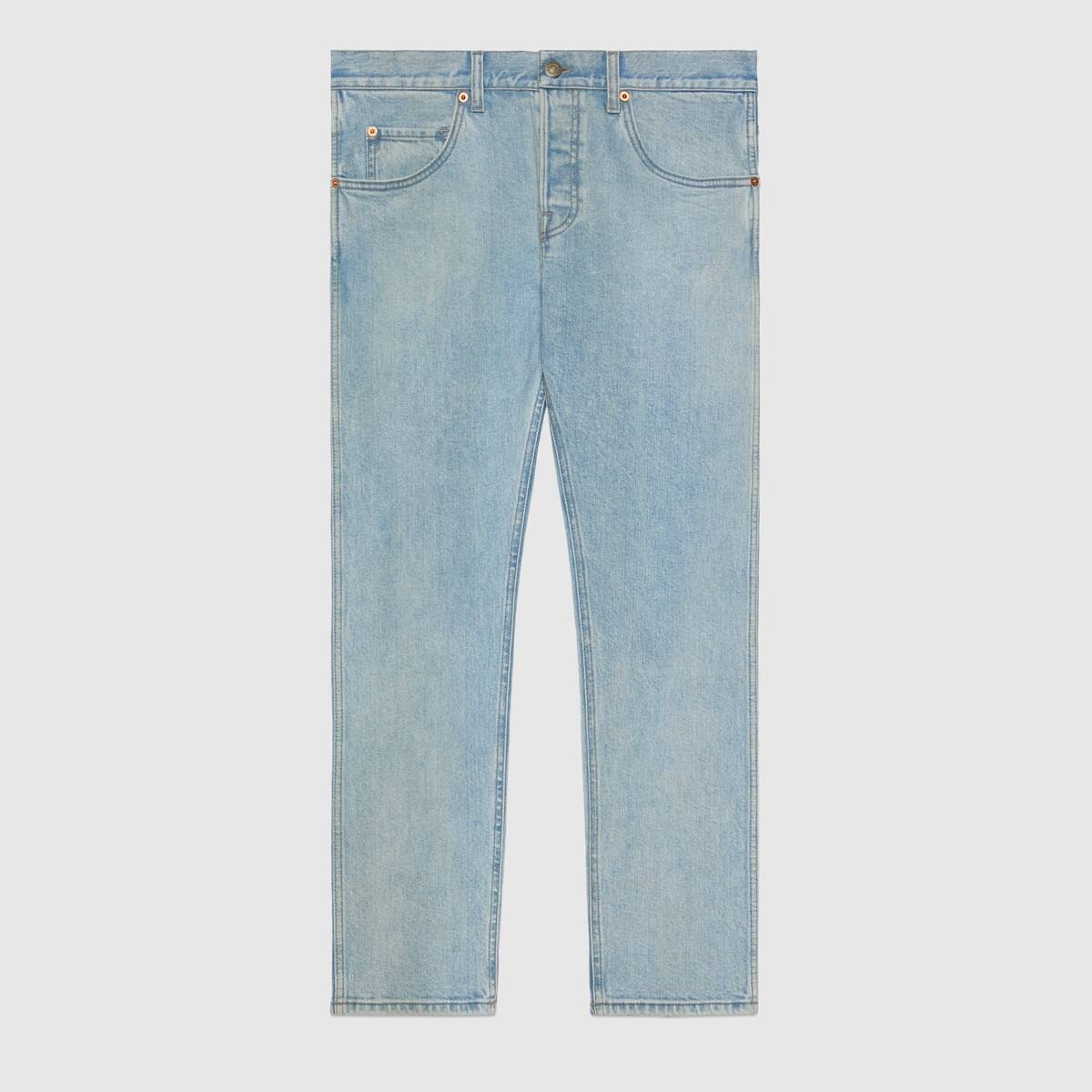 Tapered washed jeans - 1