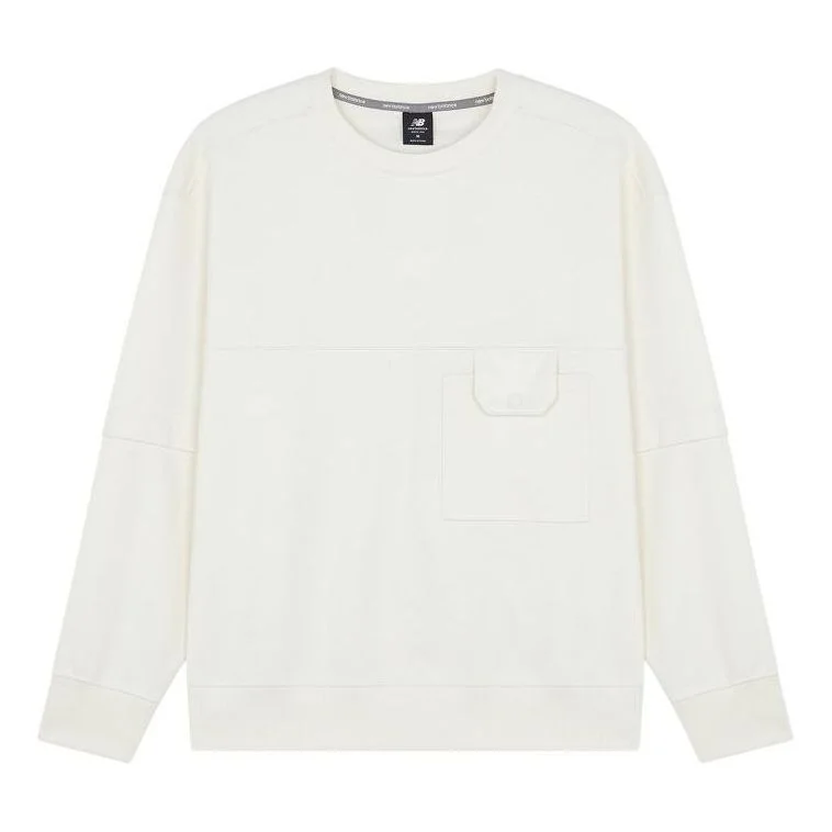 New Balance Casual Lifestyle Sweatshirt 'White' AMT21369-IV - 1