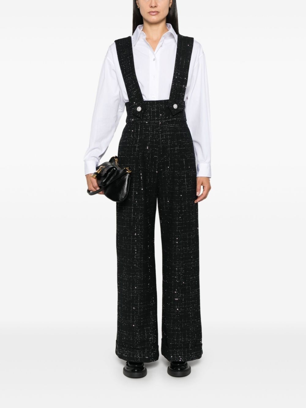 sequin-detailing overalls - 2