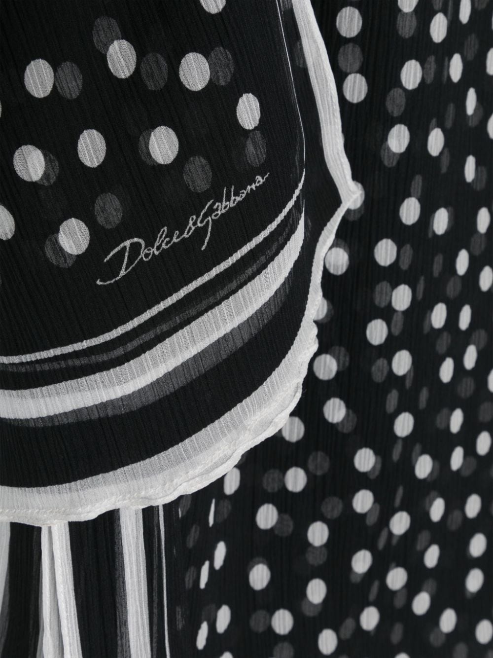 polka dot silk scarf - 3