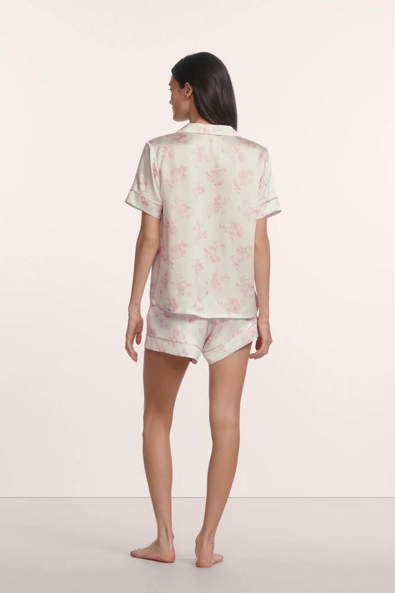 eberjey Inez Washable Silk Printed Short PJ Set outlook