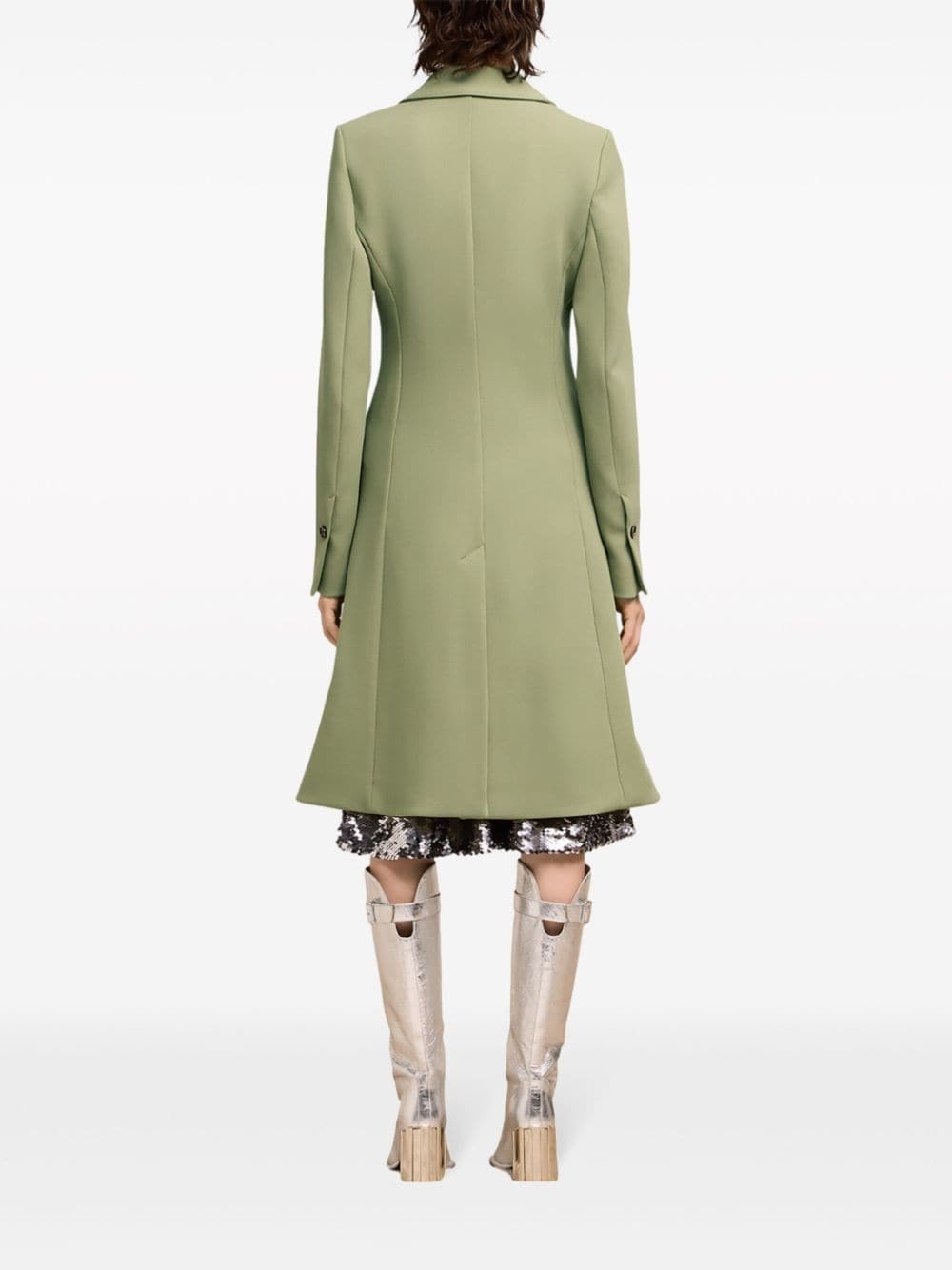 single-breasted wool coat - 4