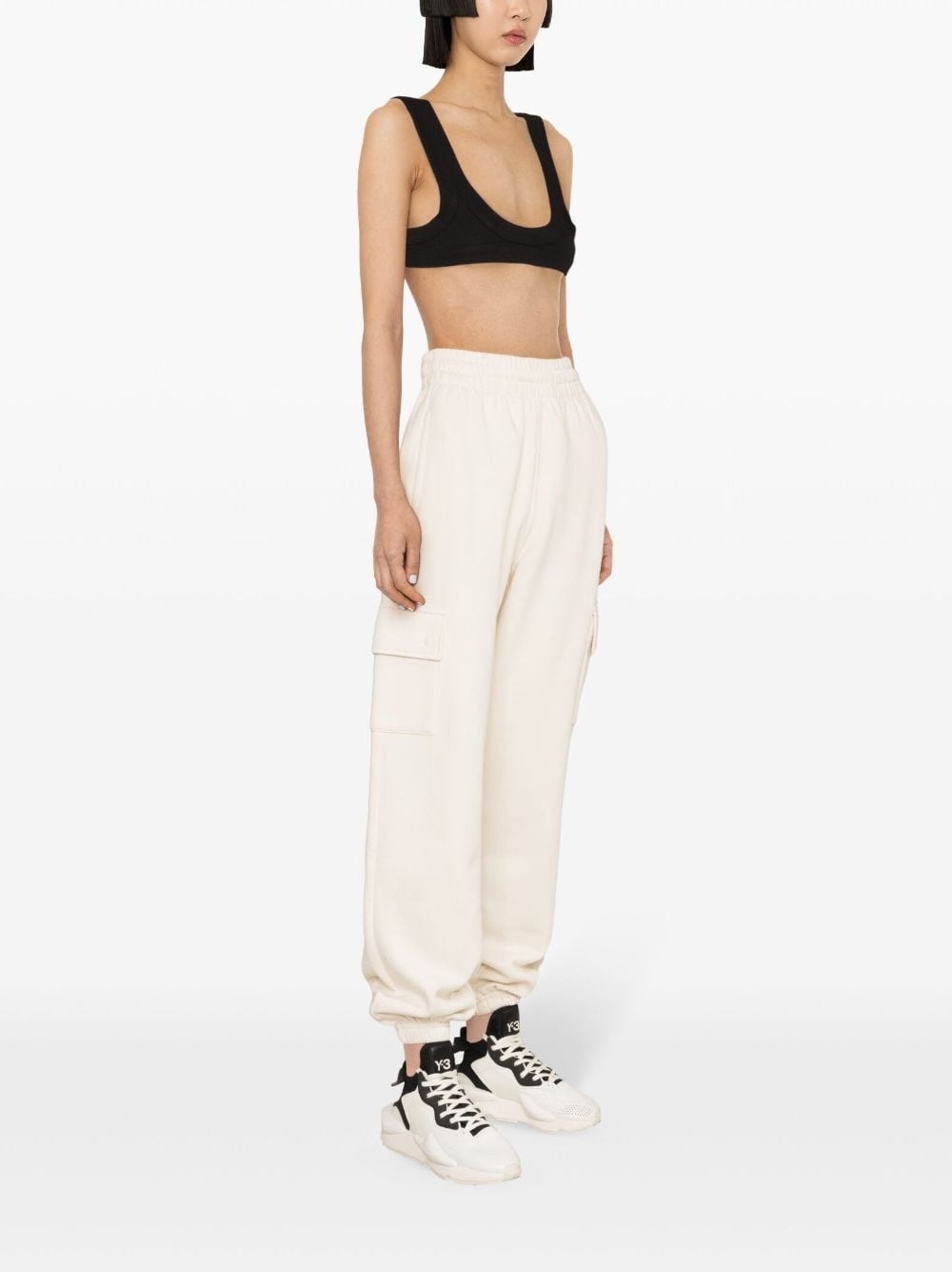 Wonwhi cotton blend track pants - 3