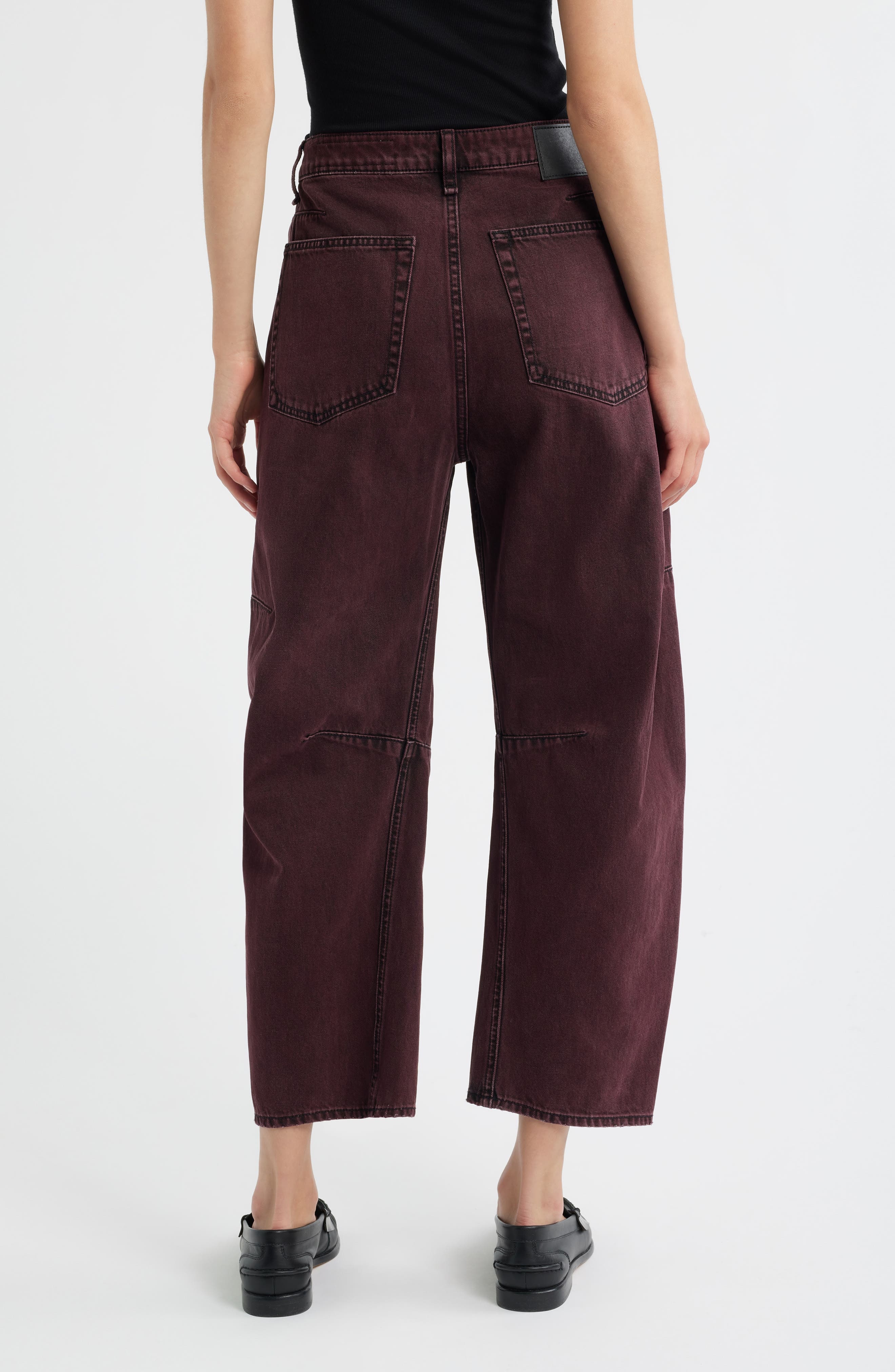 rag & bone Charlie Super High Waist Crop Barrel Jeans in Brntb at Nordstrom - 2