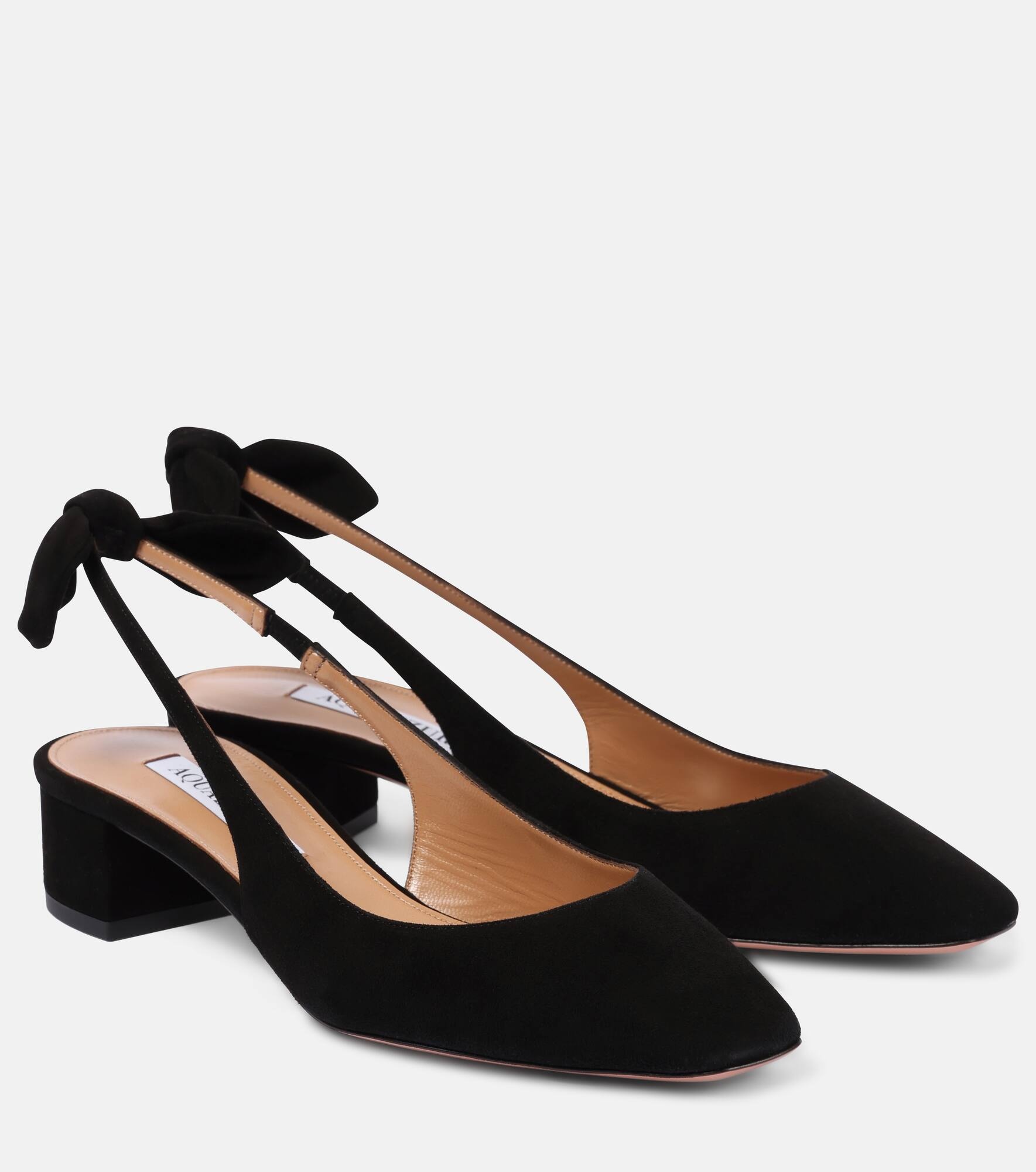Very Bow 35 suede slingback pumps - 1