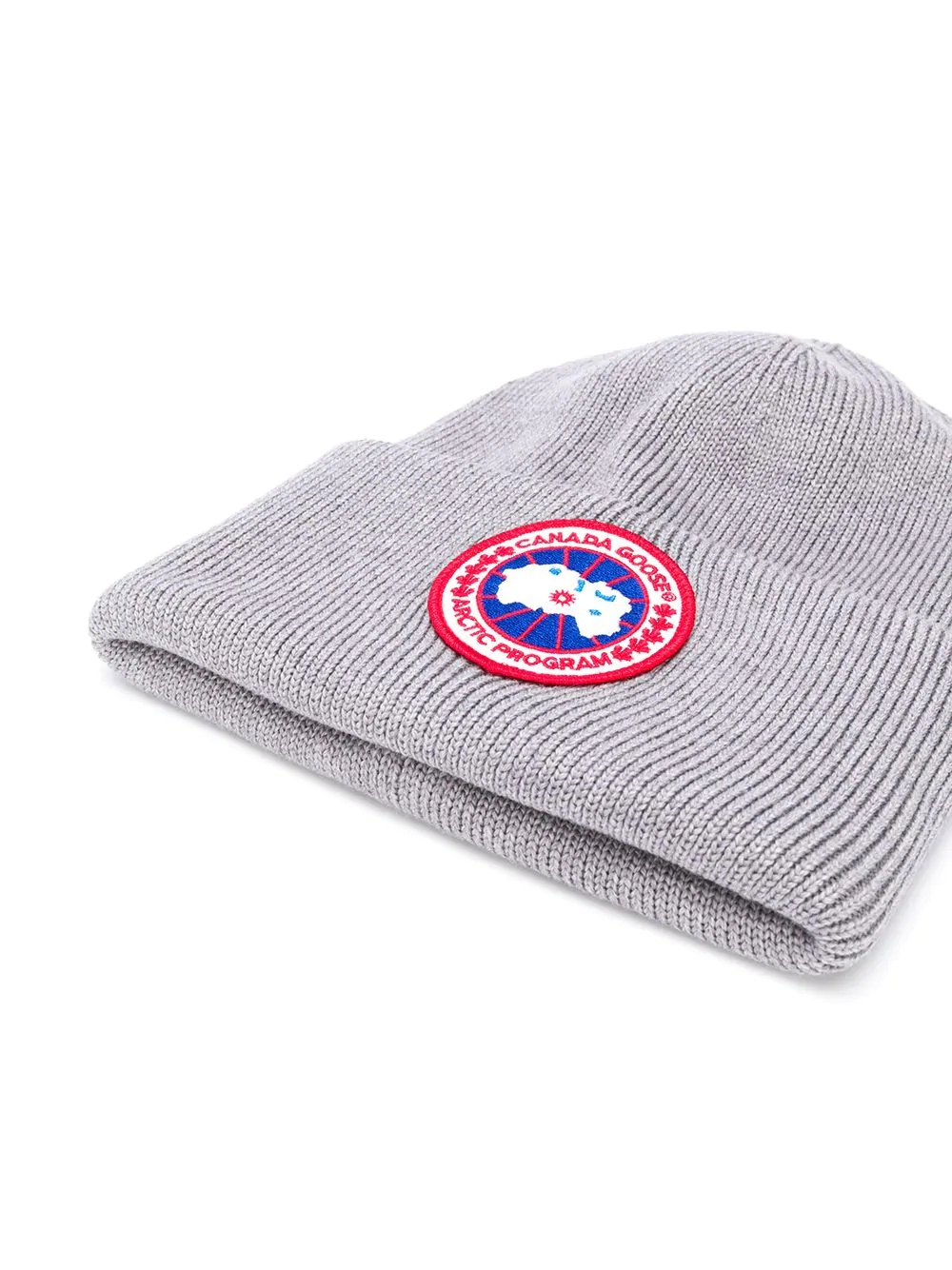 ribbed-knit logo patch beanie  - 2