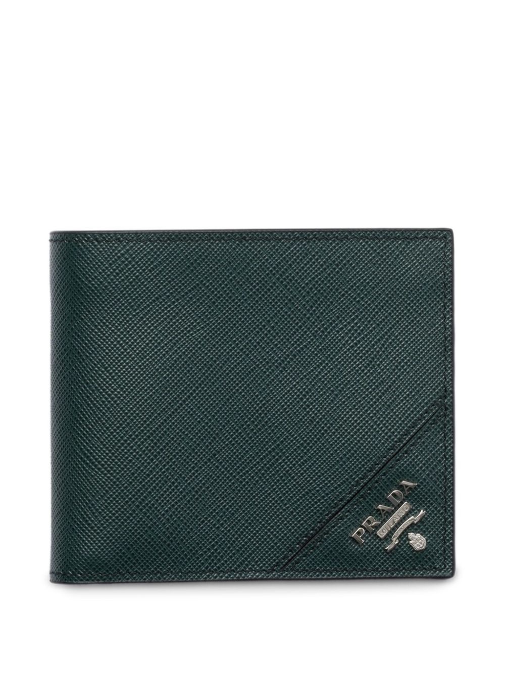 textured leather wallet - 1