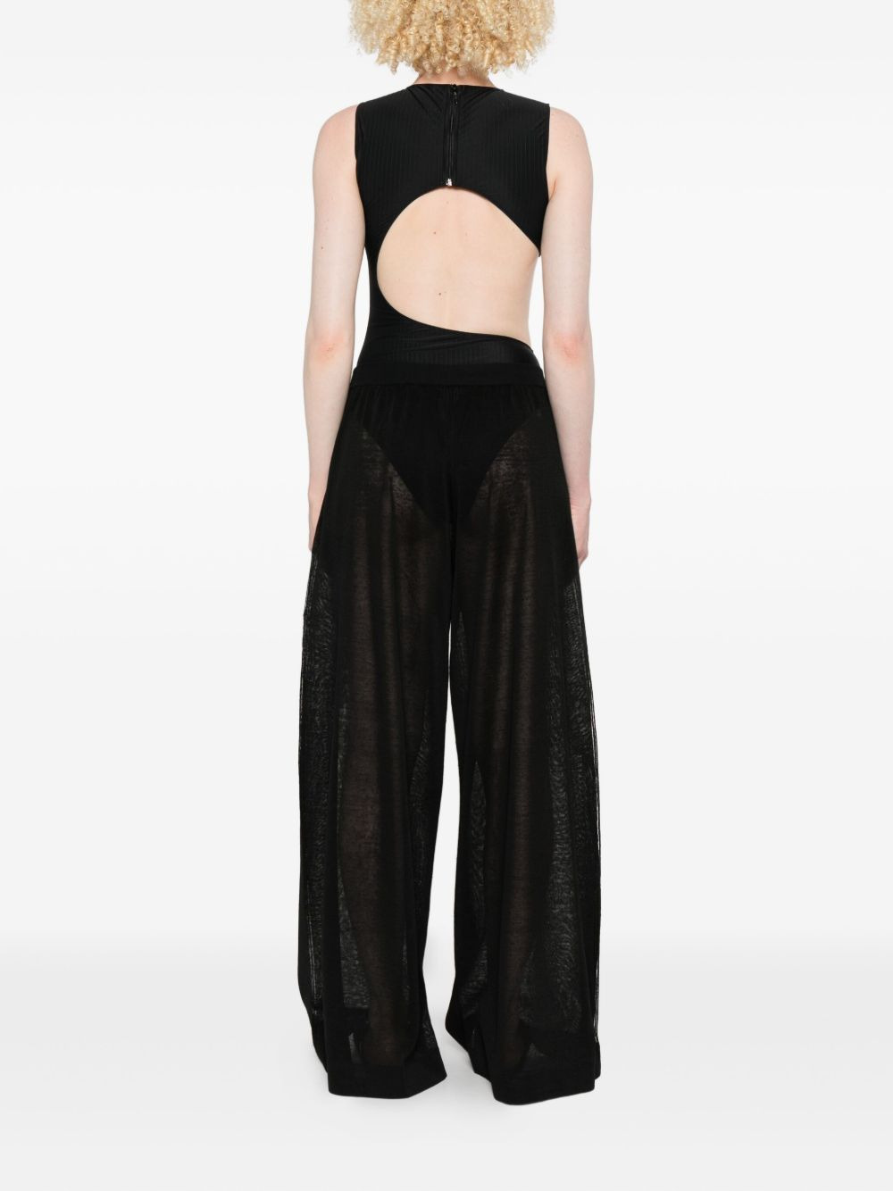 cut-out ribbed swimsuit - 4