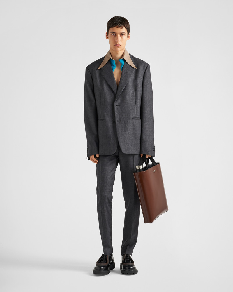 Prada Single-breasted wool jacket with collar outlook