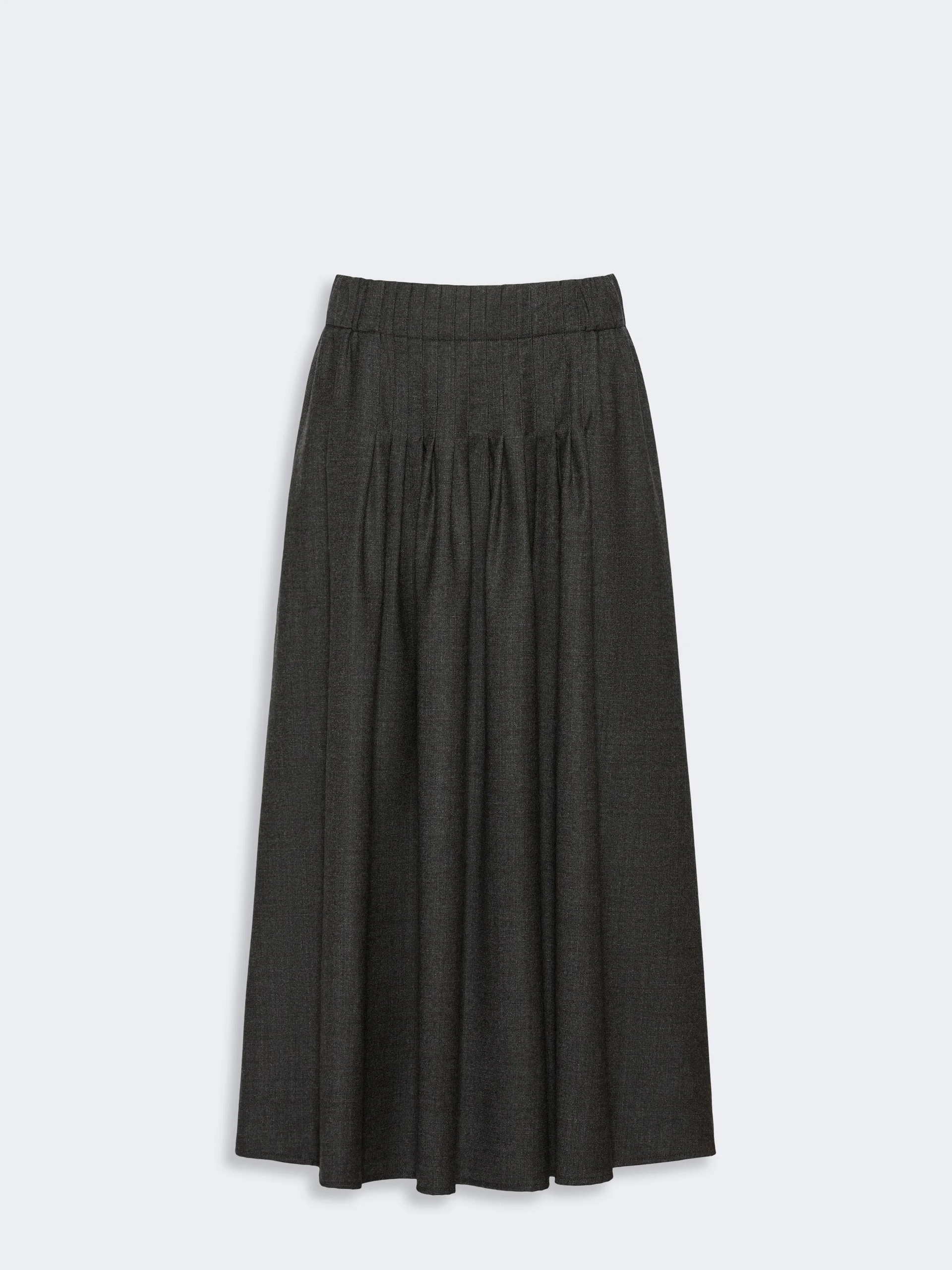 OVEST Stretch wool flannel skirt - DARK GREY - 1