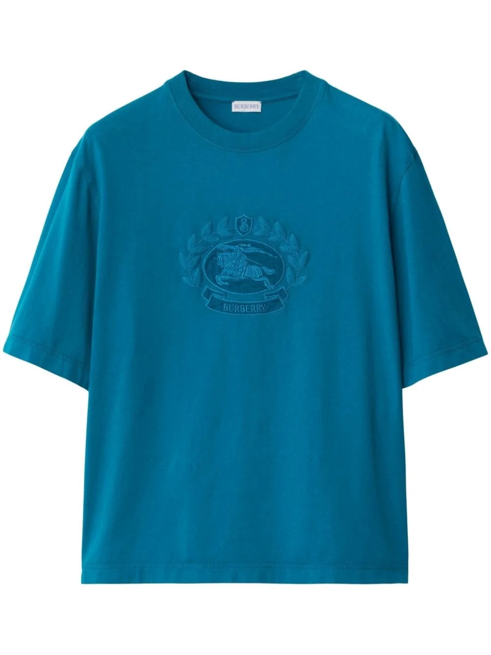 Oak Leaf Crest embroidered cotton T-shirt - 1