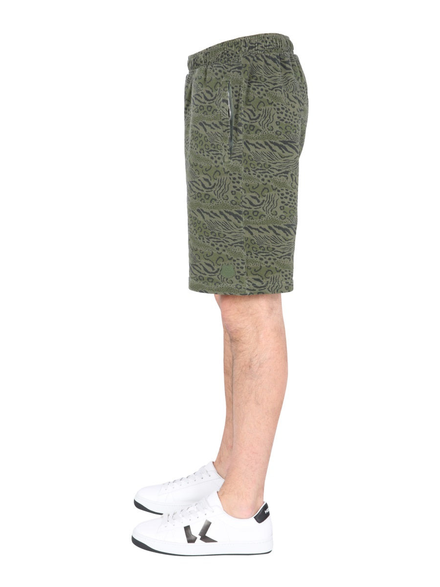 Kenzo Men Bermuda With Animal Print - 3