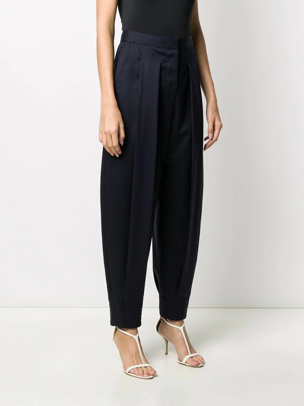 high-waisted tapered trousers - 3