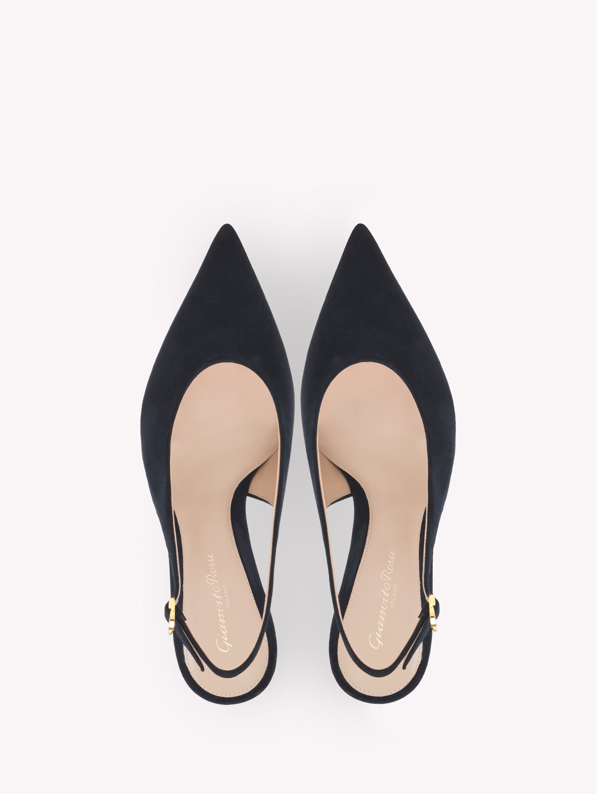 Gianvito Rossi Robbie Sling 55 Pumps in Blue Leather at Nordstrom - 3