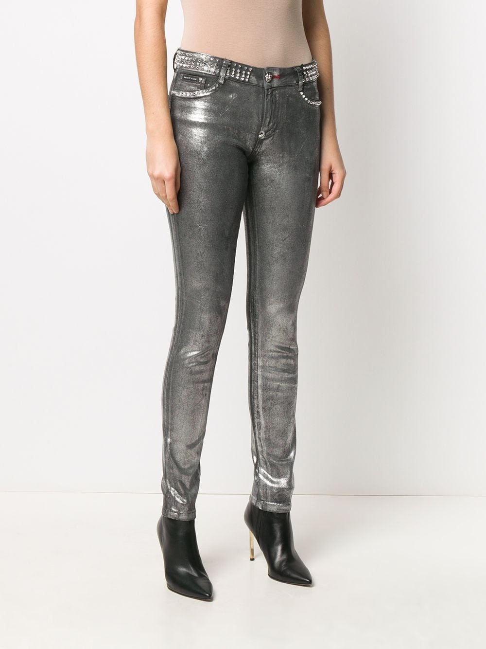 rockstud metallic jeggings - 3