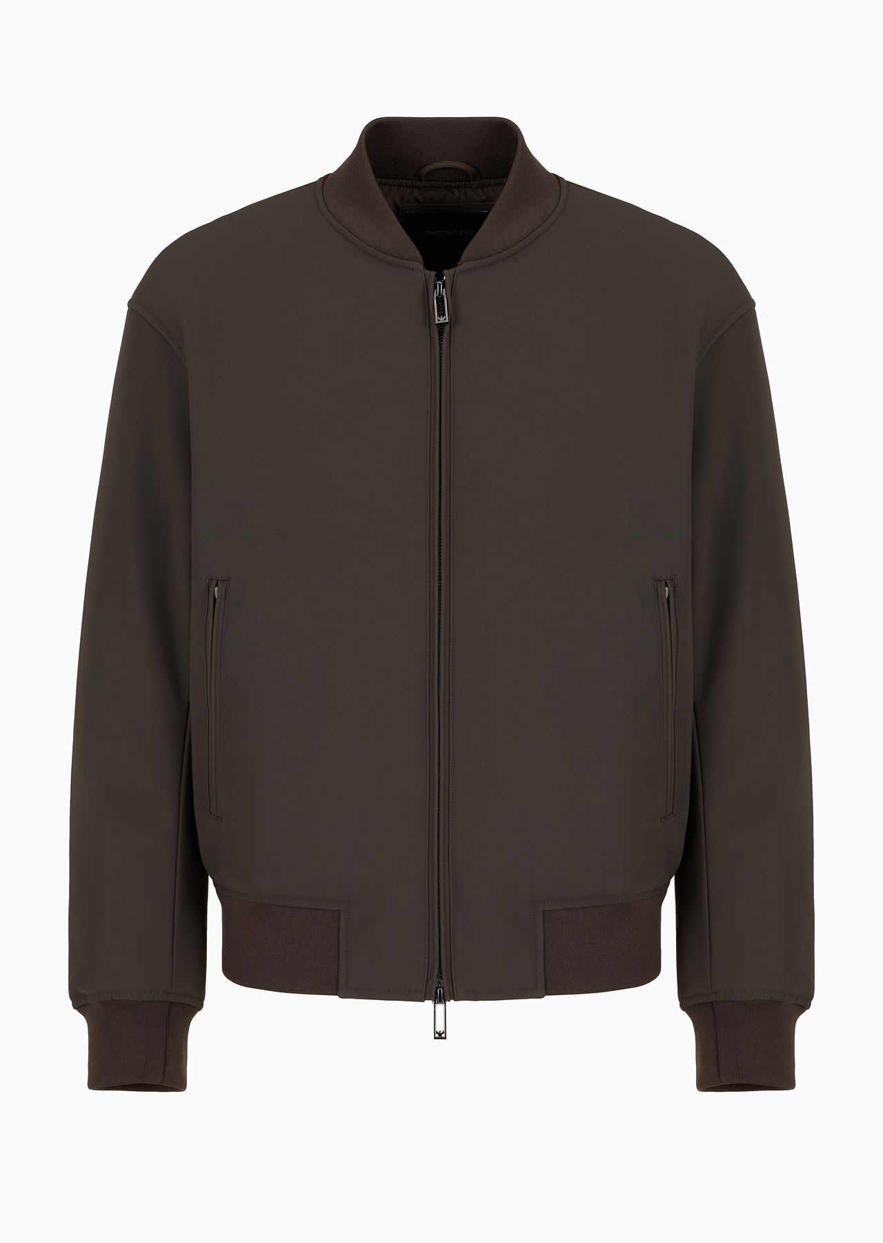 Zipped bomber jacket in technical stretch nylon - 1