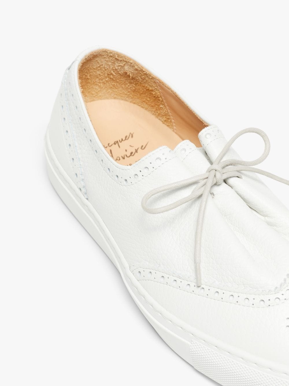 JACQUES SOLOVIÈRE WHITE LEATHER GOLF SNEAKERS - 5