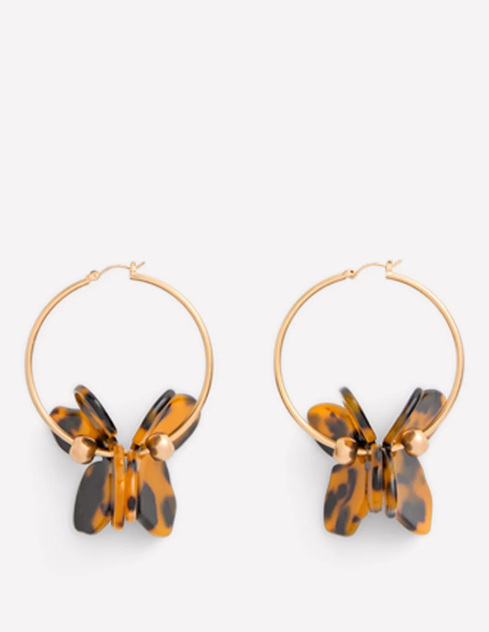 Resin Flower Hoops-Brown Tort - 1