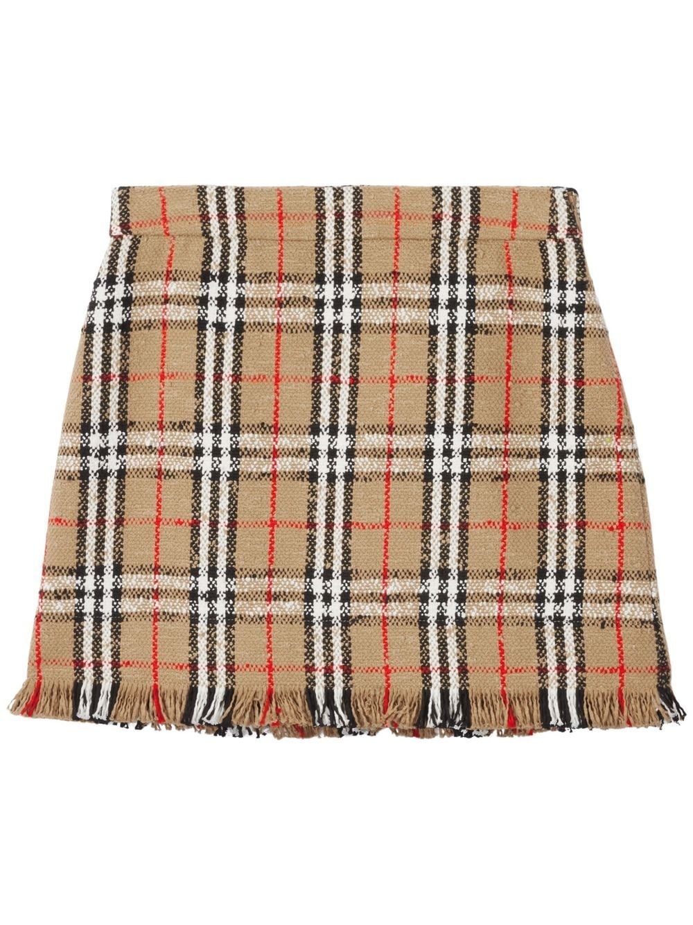 Vintage Check bouclé mini skirt - 1